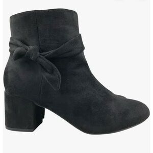 Torrid Black Ankle Booties with Bow Detail